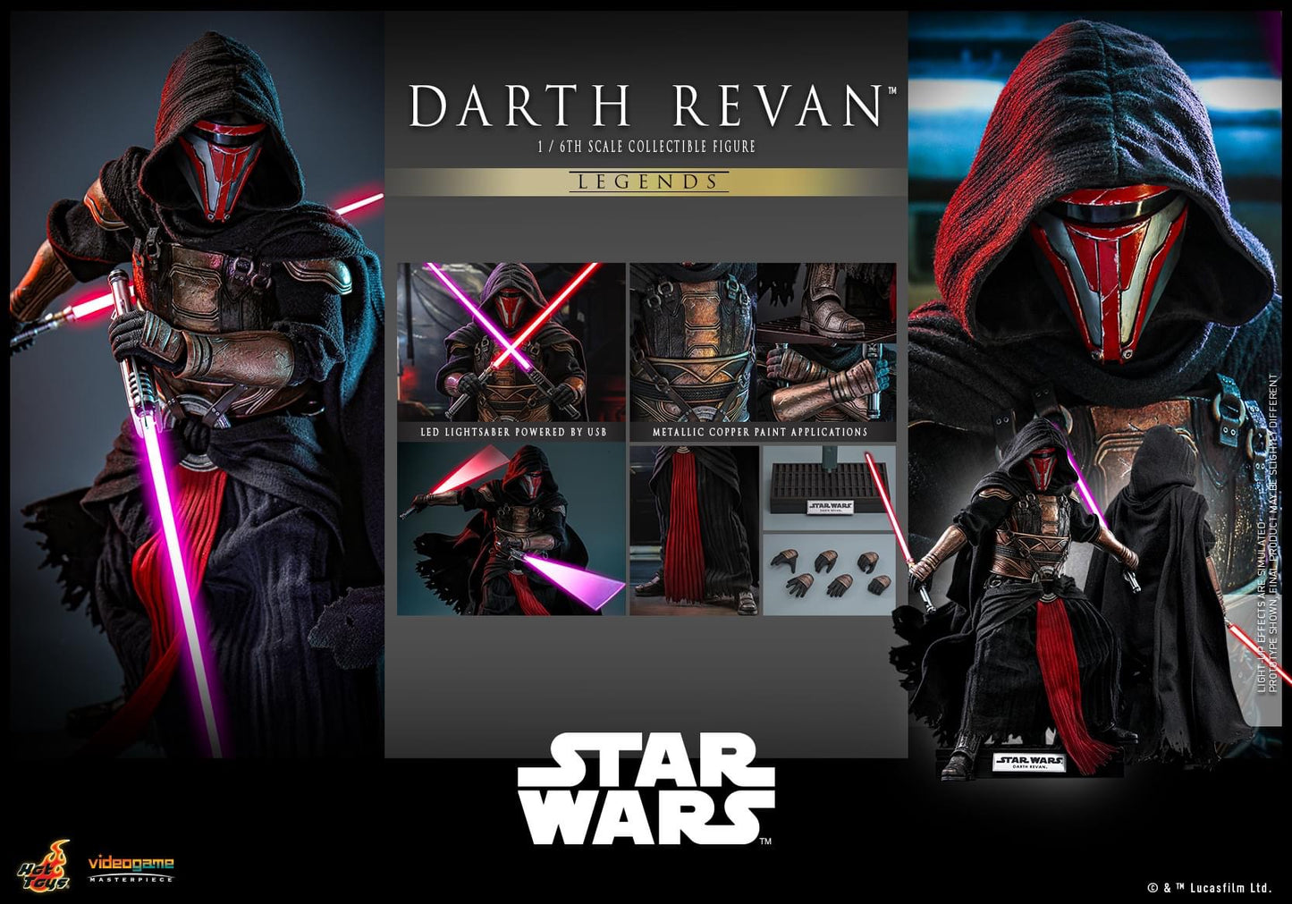 Preventa Figura Darth Revan - Star Wars Legends™ marca Hot Toys VGM62 escala 1/6