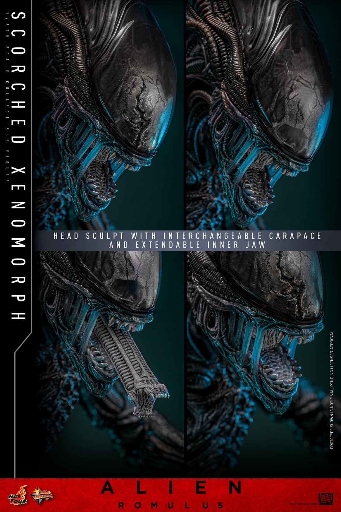 Preventa Figura Scorched Xenomorph - Alien: Romulus marca Hot Toys MMS784 escala 1/6