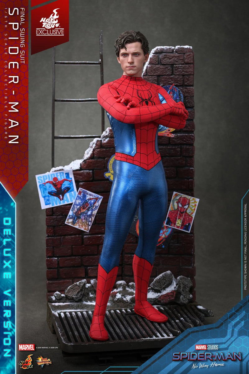 Preventa Figura Spider-Man (Final Swing Suit) Deluxe Version - EXCLUSIVE - Spider-Man: No Way Home marca Hot Toys MMS992 escala 1/6