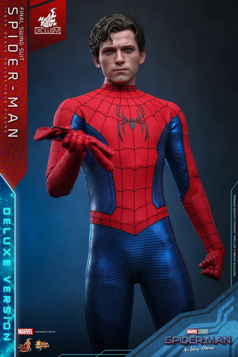Preventa Figura Spider-Man (Final Swing Suit) Deluxe Version - EXCLUSIVE - Spider-Man: No Way Home marca Hot Toys MMS992 escala 1/6