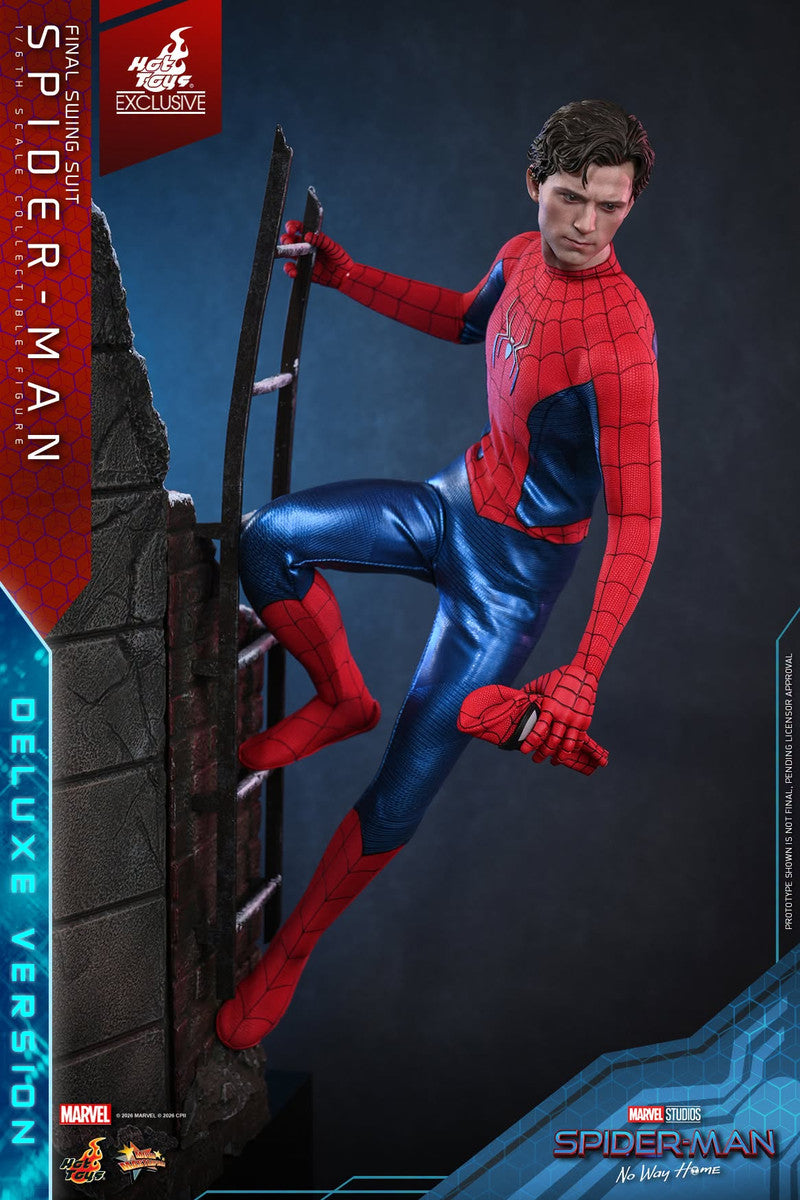 Preventa Figura Spider-Man (Final Swing Suit) Deluxe Version - EXCLUSIVE - Spider-Man: No Way Home marca Hot Toys MMS992 escala 1/6