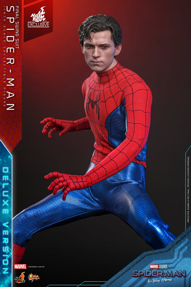 Preventa Figura Spider-Man (Final Swing Suit) Deluxe Version - EXCLUSIVE - Spider-Man: No Way Home marca Hot Toys MMS992 escala 1/6
