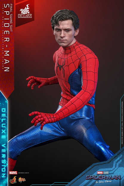 Preventa Figura Spider-Man (Final Swing Suit) Deluxe Version - EXCLUSIVE - Spider-Man: No Way Home marca Hot Toys MMS992 escala 1/6