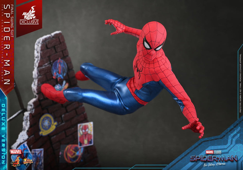 Preventa Figura Spider-Man (Final Swing Suit) Deluxe Version - EXCLUSIVE - Spider-Man: No Way Home marca Hot Toys MMS992 escala 1/6