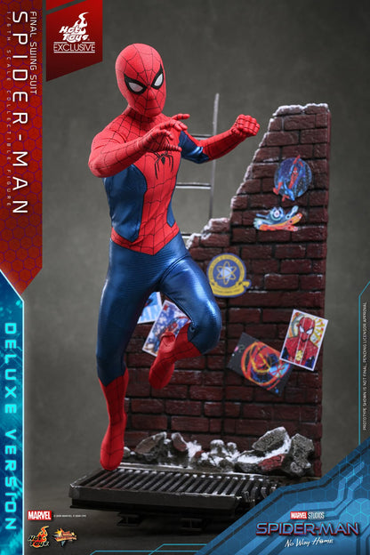 Preventa Figura Spider-Man (Final Swing Suit) Deluxe Version - EXCLUSIVE - Spider-Man: No Way Home marca Hot Toys MMS992 escala 1/6