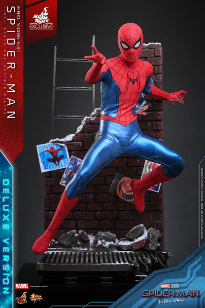 Preventa Figura Spider-Man (Final Swing Suit) Deluxe Version - EXCLUSIVE - Spider-Man: No Way Home marca Hot Toys MMS992 escala 1/6