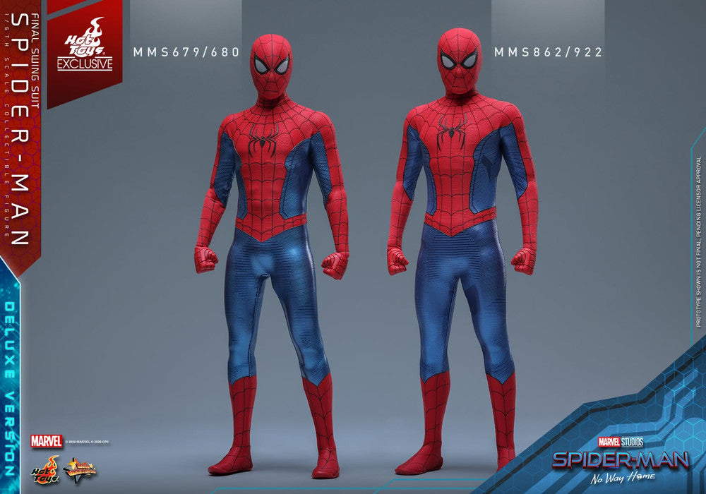Preventa Figura Spider-Man (Final Swing Suit) Deluxe Version - EXCLUSIVE - Spider-Man: No Way Home marca Hot Toys MMS992 escala 1/6