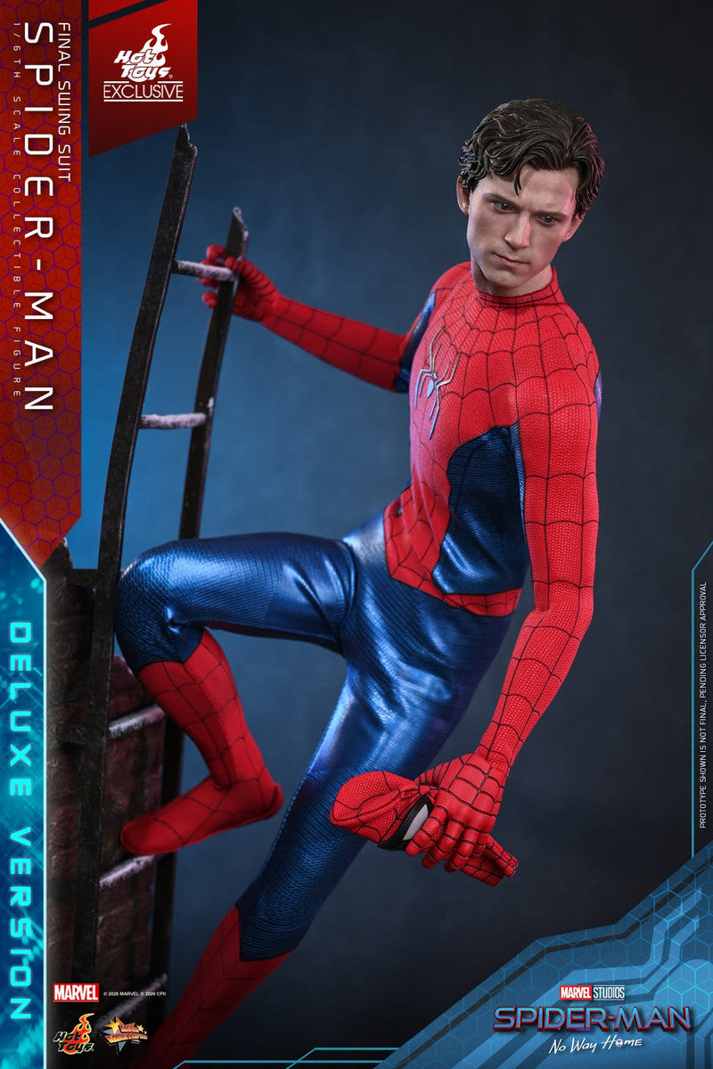 Preventa Figura Spider-Man (Final Swing Suit) Deluxe Version - EXCLUSIVE - Spider-Man: No Way Home marca Hot Toys MMS992 escala 1/6