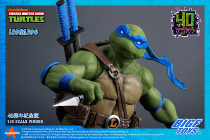 Preventa Figura TMNT LEONARDO - 40th Anniversary Edition marca BigFToys BIGF-001 escala 1/6