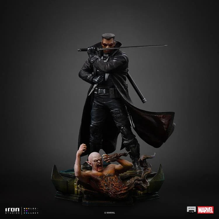Preventa Estatua Marvel Comics Blade marca Iron Studios escala de arte 1/10