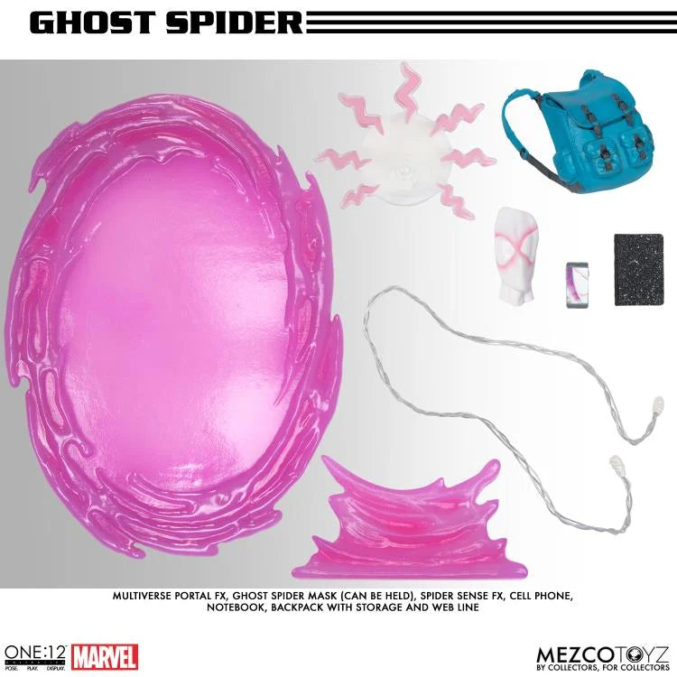 Preventa Figura Ghost Spider (Spider-Gwen) - Marvel Comics One:12 Collective marca Mezco Toyz 77310 escala pequeña 1/12