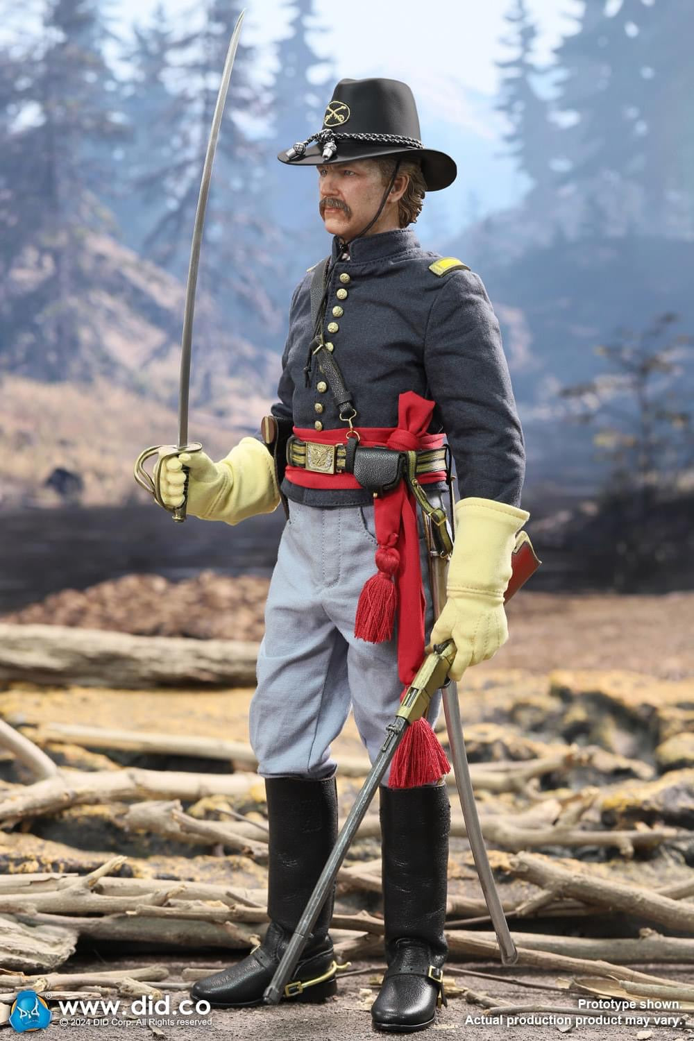 Preventa Figura Union Army Lieutenant John Dunbar - U.S. Civil War marca DID NS80175 escala 1/6