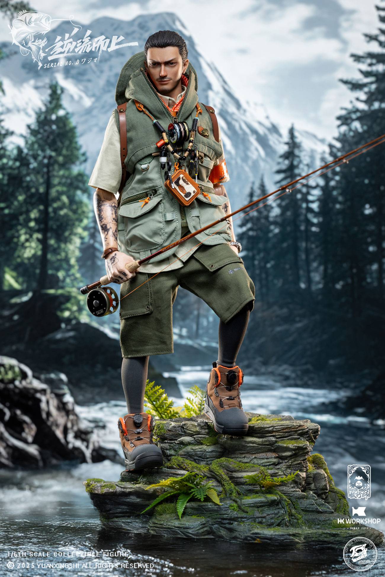 Preventa Figura Upstream/Fisherman Kawashima - Gongyushan Gathering Tide Series marca Yuanxingshi JC-010 escala 1/6