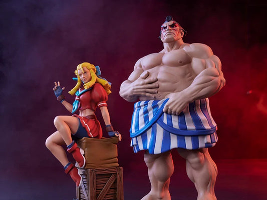 Preventa Set Estatuas Karin y E. Honda - Street Jam - Street Fighter marca PCS Collectibles escala 1/10