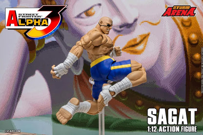 Preventa Figura SAGAT (Storm Arena) - Street Fighter Alpha 3 marca Storm Collectibles SFSA03 escala pequeña 1/12