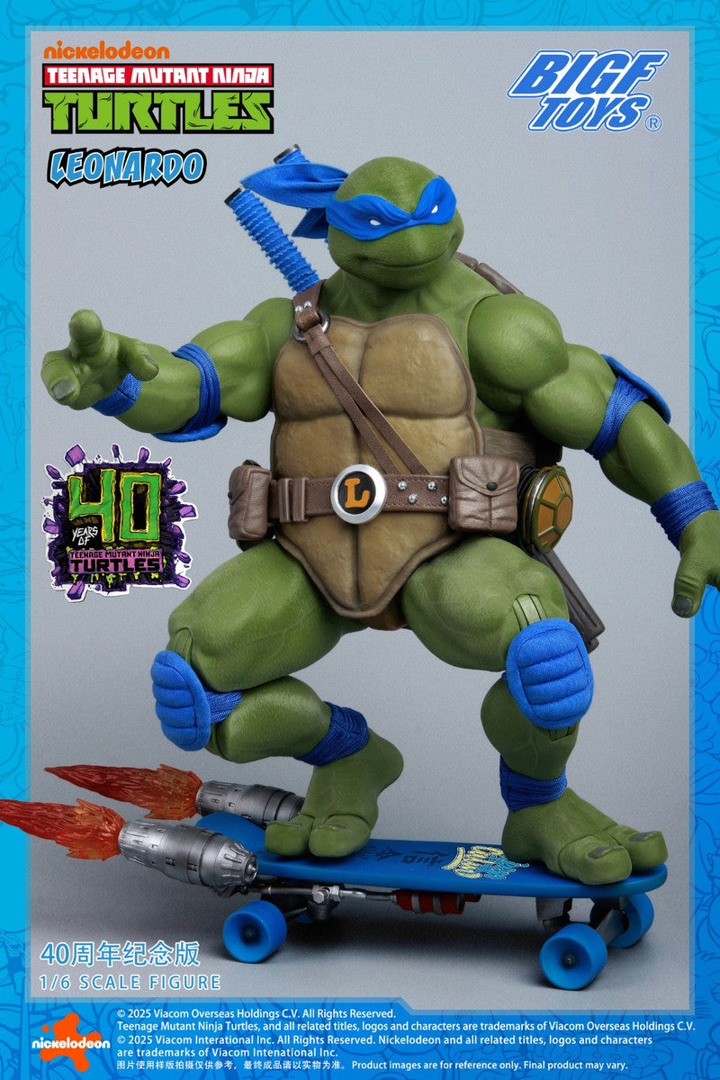 Preventa Figura TMNT LEONARDO - 40th Anniversary Edition marca BigFToys BIGF-001 escala 1/6