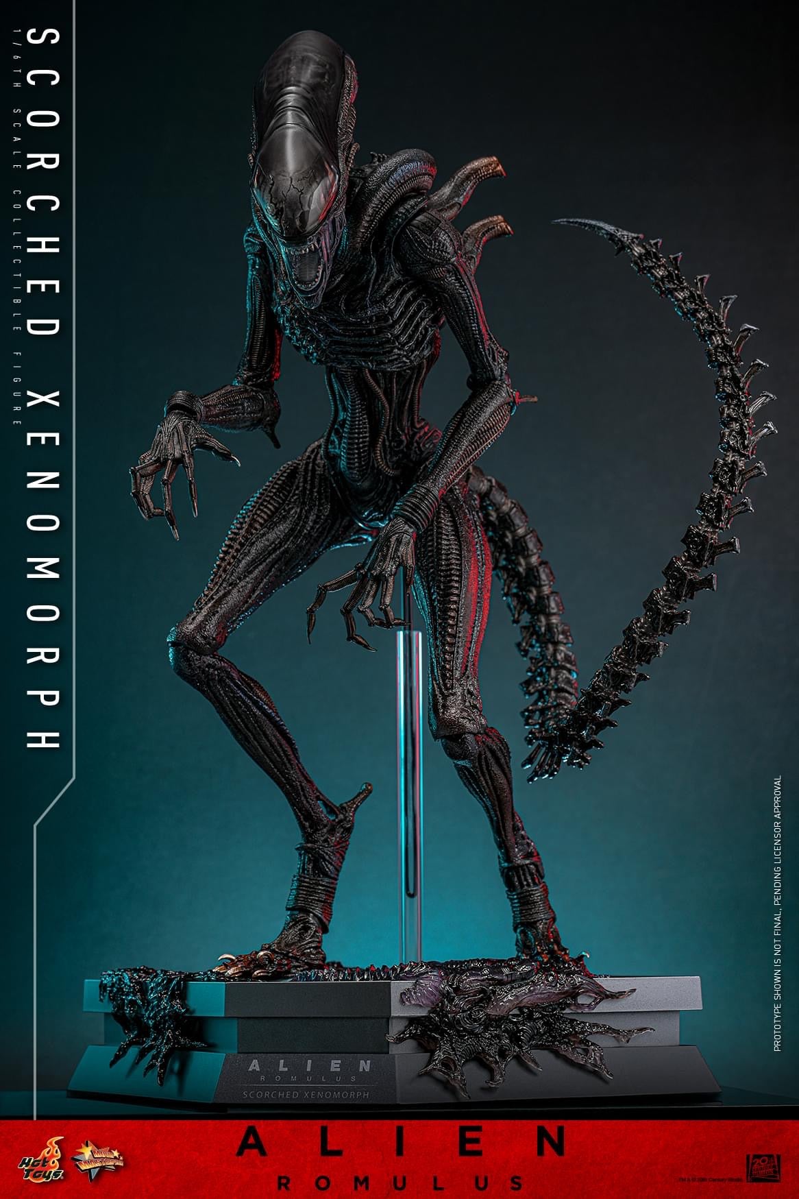 Preventa Figura Scorched Xenomorph - Alien: Romulus marca Hot Toys MMS784 escala 1/6