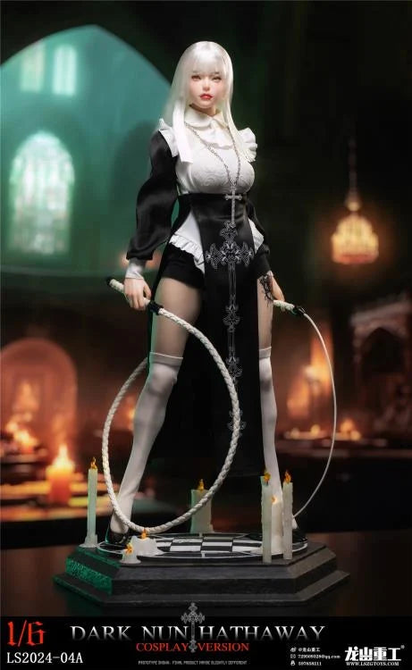 Preventa Figura Dark Nun Hathaway (white hair version) marca Long Shan Jin Shu LS2024-04A escala 1/6