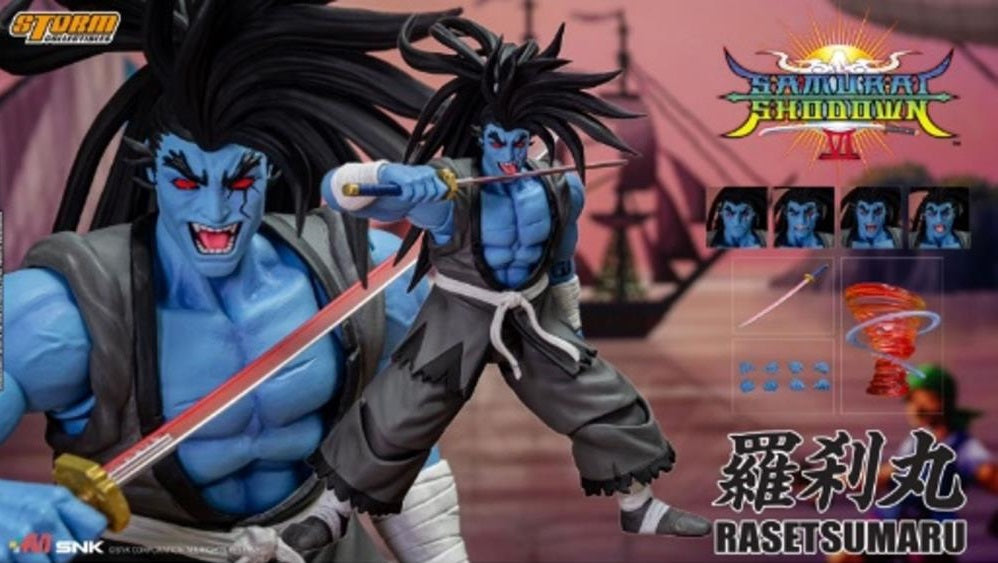 Pedido Figura Rasetsumaru (Grey & Blue version) - Samurai Shodown VI marca Storm Collectibles escala pequeña 1/12