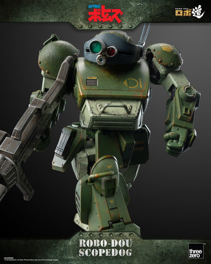 Preventa Figura ROBO-DOU Scopedog - Armored Trooper VOTOMS marca Threezero 3Z0190 sin escala (14.6 cm)