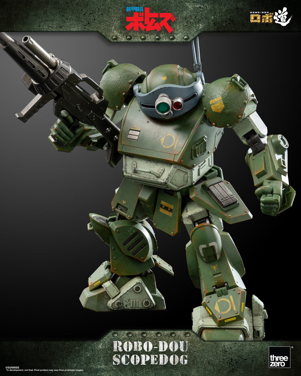 Preventa Figura ROBO-DOU Scopedog - Armored Trooper VOTOMS marca Threezero 3Z0190 sin escala (14.6 cm)