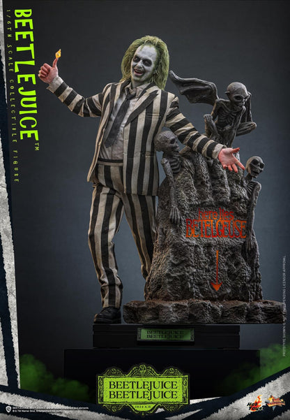 Preventa Figura Beetlejuice marca Hot Toys MMS767 escala 1/6