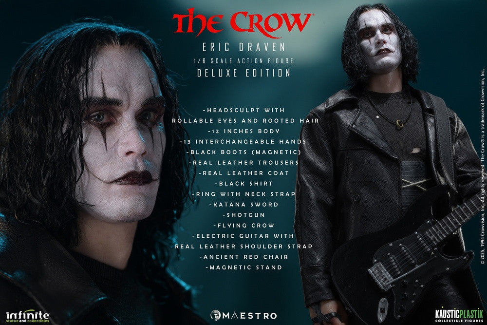 Preventa Figura Eric Draven (Deluxe Edition) (Cabello enraizado) - THE CROW - Luxury Limited Edition marca Kaustic Plastik escala 1/6