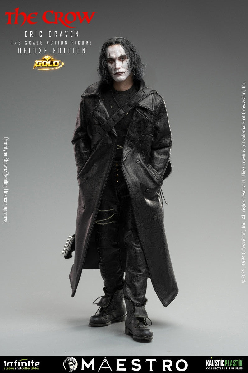 Preventa Figura Eric Draven (Deluxe Edition GOLD) (Cabello enraizado) - THE CROW - Luxury Limited Edition marca Kaustic Plastik escala 1/6