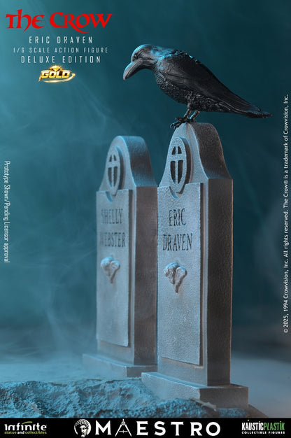 Preventa Figura Eric Draven (Deluxe Edition GOLD) (Cabello enraizado) - THE CROW - Luxury Limited Edition marca Kaustic Plastik escala 1/6