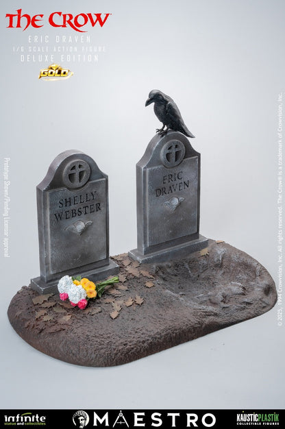 Preventa Figura Eric Draven (Deluxe Edition GOLD) (Cabello enraizado) - THE CROW - Luxury Limited Edition marca Kaustic Plastik escala 1/6