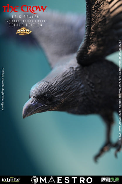 Preventa Figura Eric Draven (Deluxe Edition GOLD) (Cabello enraizado) - THE CROW - Luxury Limited Edition marca Kaustic Plastik escala 1/6