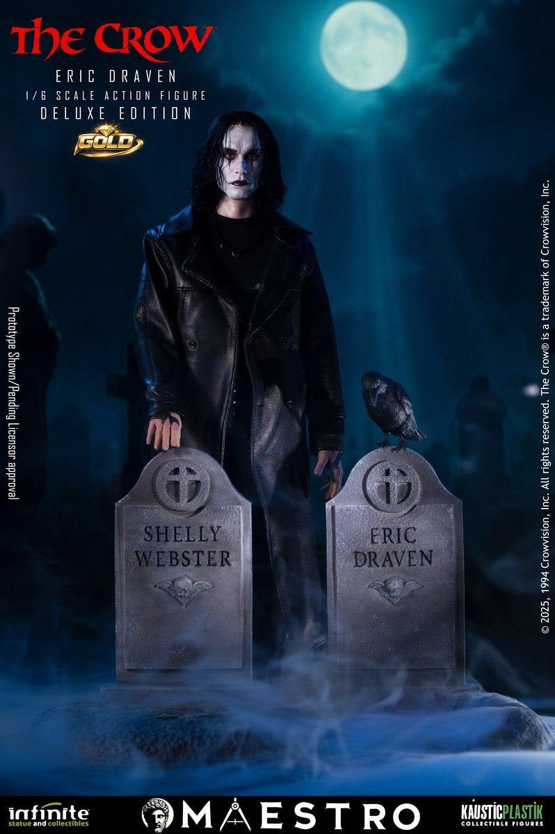 Preventa Figura Eric Draven (Deluxe Edition GOLD) (Cabello enraizado) - THE CROW - Luxury Limited Edition marca Kaustic Plastik escala 1/6