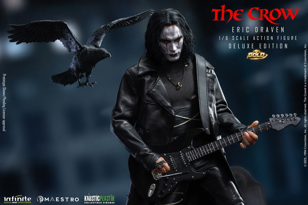 Preventa Figura Eric Draven (Deluxe Edition GOLD) (Cabello enraizado) - THE CROW - Luxury Limited Edition marca Kaustic Plastik escala 1/6