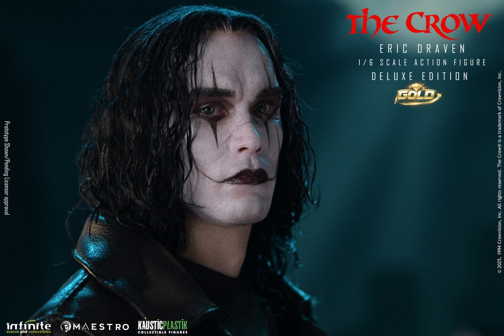 Preventa Figura Eric Draven (Deluxe Edition GOLD) (Cabello enraizado) - THE CROW - Luxury Limited Edition marca Kaustic Plastik escala 1/6