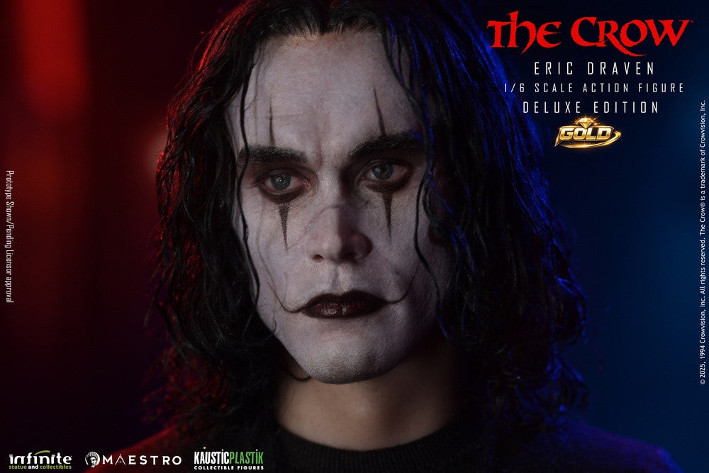 Preventa Figura Eric Draven (Deluxe Edition GOLD) (Cabello enraizado) - THE CROW - Luxury Limited Edition marca Kaustic Plastik escala 1/6