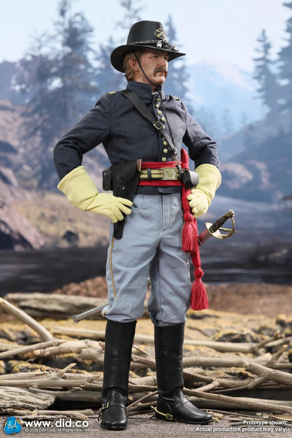 Preventa Figura Union Army Lieutenant John Dunbar - U.S. Civil War marca DID NS80175 escala 1/6