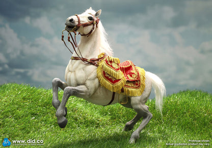 Preventa Figura Caballo de Guerra Blanco de Napoleón (Encabritado) marca DID E60078 escala 1/6