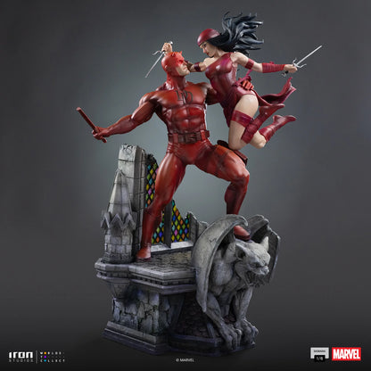 Preventa Estatua Daredevil y Elektra - Marvel Comics - Limited Edition Diorama marca Iron Studios escala de arte 1/6