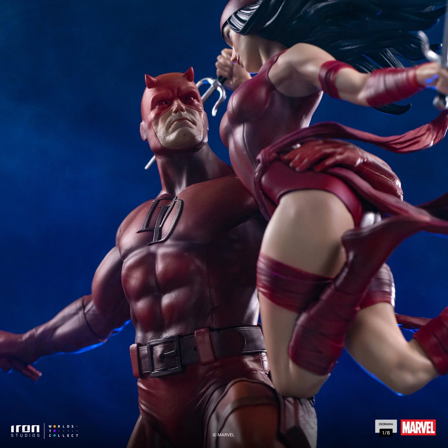 Preventa Estatua Daredevil y Elektra - Marvel Comics - Limited Edition Diorama marca Iron Studios escala de arte 1/6