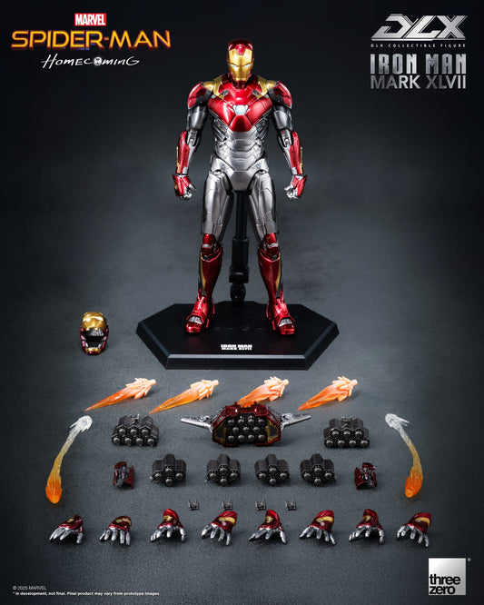 Preventa Figura DLX Iron Man Mark 47 - Spider-Man: Homecoming marca Threezero 3Z0946 escala pequeña 1/12