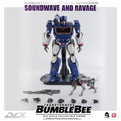 Preventa Figura DLX Soundwave y Ravage - Transformers: Bumblebee Movie marca Threezero 3Z0160 (28.5 cm) (relanzamiento)