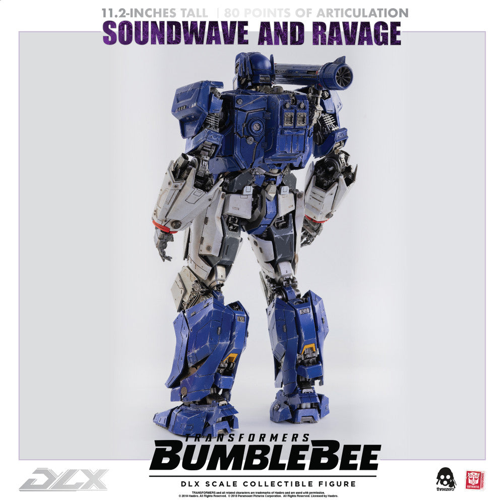 Preventa Figura DLX Soundwave y Ravage - Transformers: Bumblebee Movie marca Threezero 3Z0160 (28.5 cm) (relanzamiento)