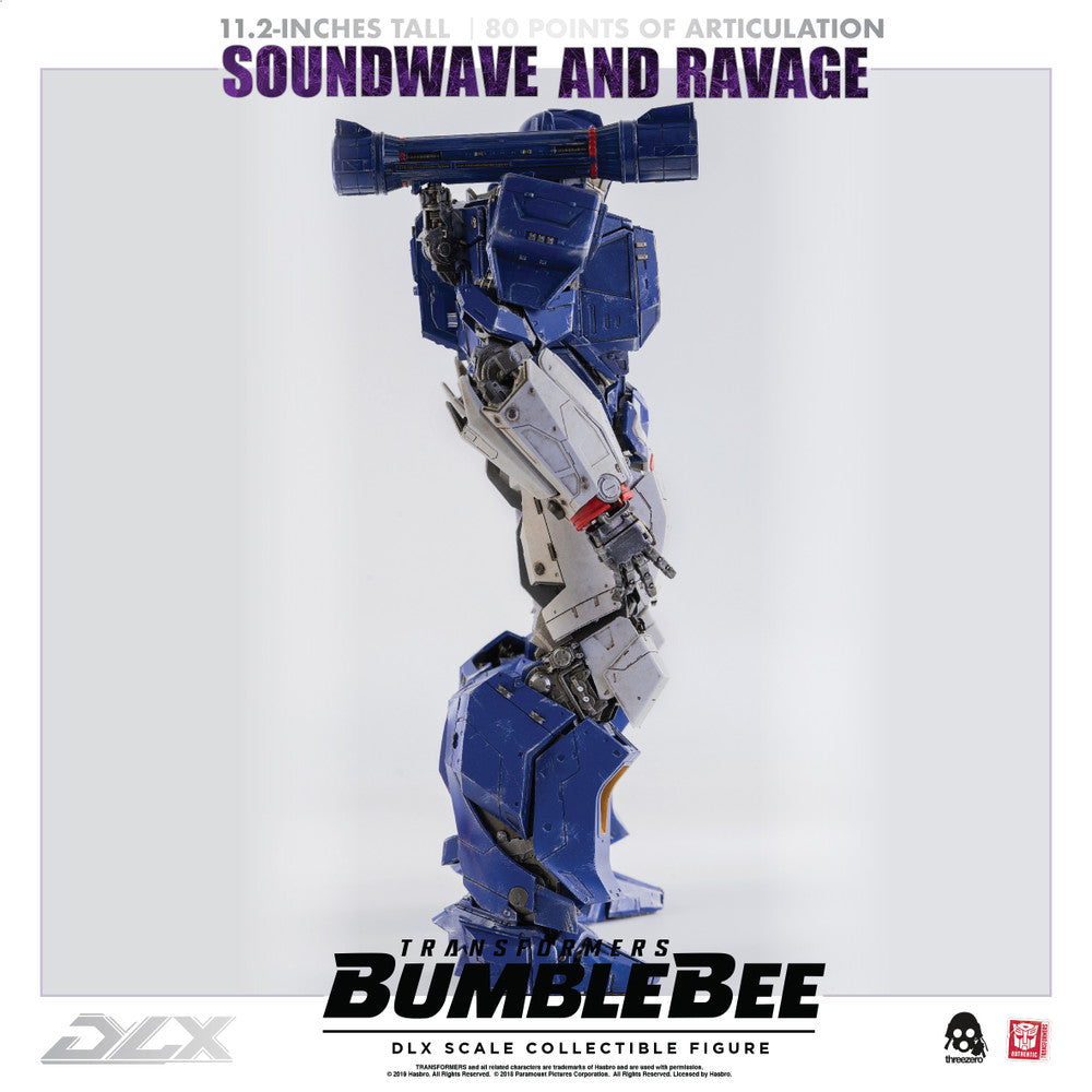 Preventa Figura DLX Soundwave y Ravage - Transformers: Bumblebee Movie marca Threezero 3Z0160 (28.5 cm) (relanzamiento)