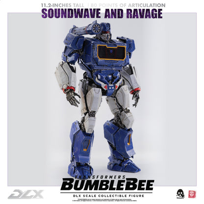 Preventa Figura DLX Soundwave y Ravage - Transformers: Bumblebee Movie marca Threezero 3Z0160 (28.5 cm) (relanzamiento)