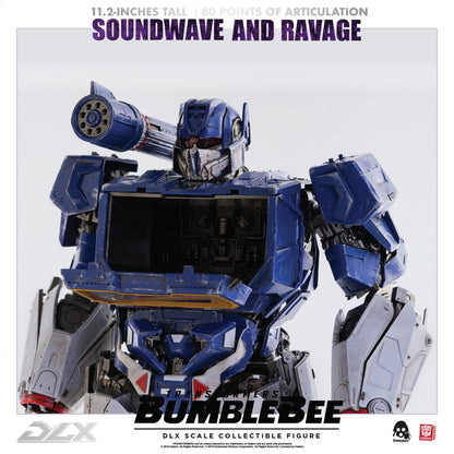 Preventa Figura DLX Soundwave y Ravage - Transformers: Bumblebee Movie marca Threezero 3Z0160 (28.5 cm) (relanzamiento)