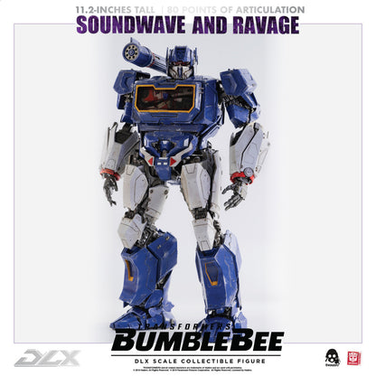 Preventa Figura DLX Soundwave y Ravage - Transformers: Bumblebee Movie marca Threezero 3Z0160 (28.5 cm) (relanzamiento)