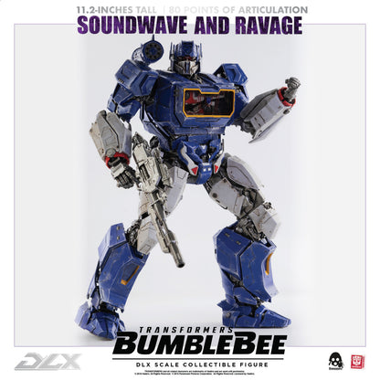 Preventa Figura DLX Soundwave y Ravage - Transformers: Bumblebee Movie marca Threezero 3Z0160 (28.5 cm) (relanzamiento)