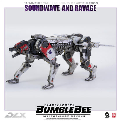 Preventa Figura DLX Soundwave y Ravage - Transformers: Bumblebee Movie marca Threezero 3Z0160 (28.5 cm) (relanzamiento)