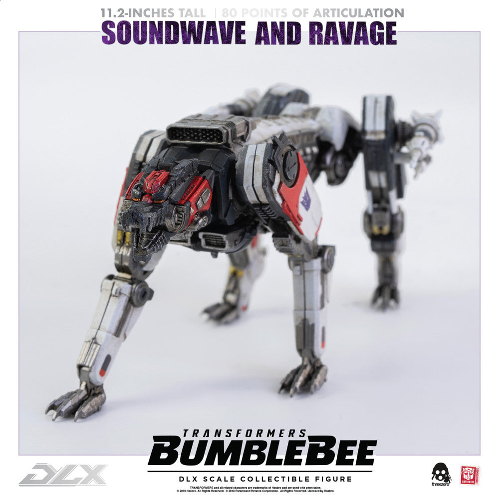 Preventa Figura DLX Soundwave y Ravage - Transformers: Bumblebee Movie marca Threezero 3Z0160 (28.5 cm) (relanzamiento)