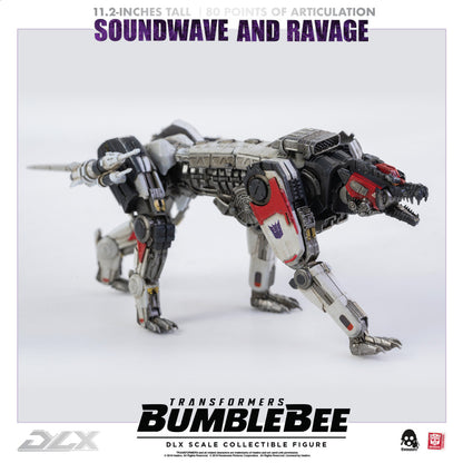 Preventa Figura DLX Soundwave y Ravage - Transformers: Bumblebee Movie marca Threezero 3Z0160 (28.5 cm) (relanzamiento)